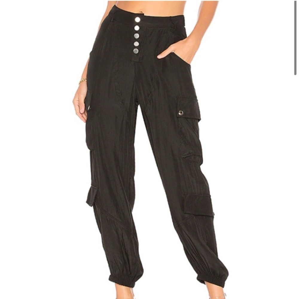 Lioness Black Cargo Joggers